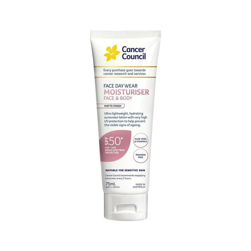 Cancer Council Face Day Wear Moisturiser Matte Invisible SPF50+ 75ml