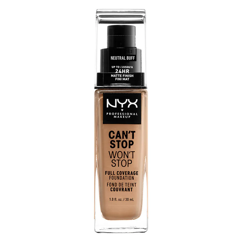 NYX Can't Stop Won't Stop Full Coverage Foundation Neutral Buff 30ml