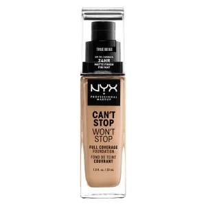 NYX Can't Stop Won't Stop Full Coverage Foundation True Beige 30ml