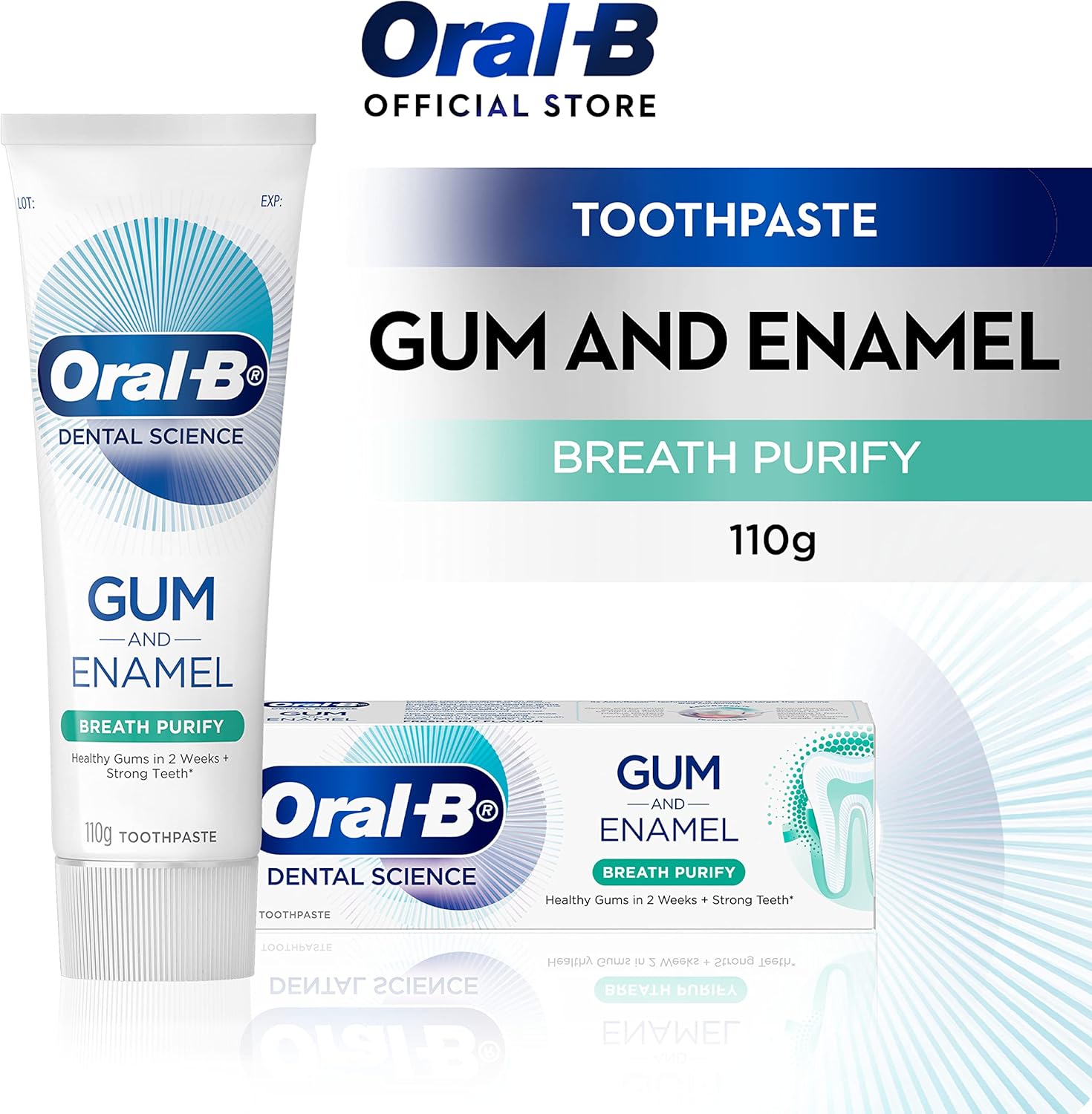 Oral-B Dental Science Gum and Enamel Breath Purify Toothpaste 110g - Image 3