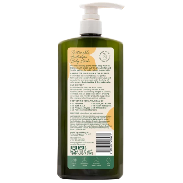 OC Naturals Vanilla Shea Moisturising Body Wash | 725mL - Image 4