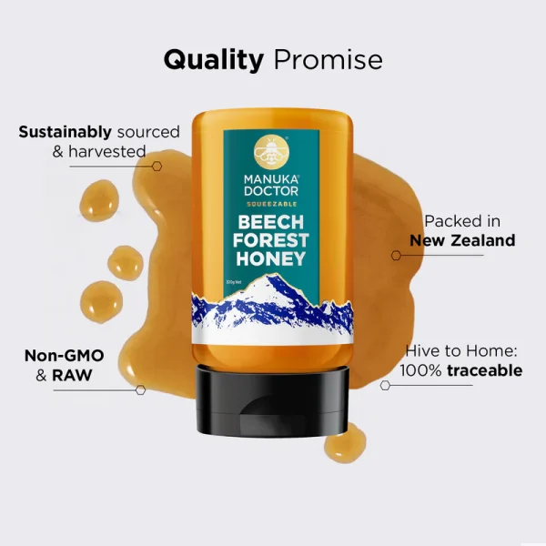 Manuka Doctor Beech Forest Honey 300g (Squeezy) - Image 4