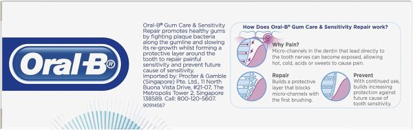 Oral-B Gum Care and Sensitive Repair Toothpaste, 110g - Image 9