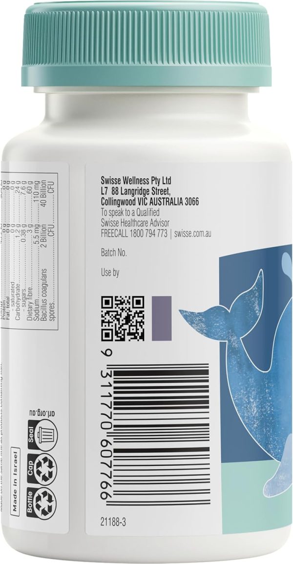 Swisse Kids Probiotic & Prebiotic Gummies - 2 Billion Probiotics Per Serve  - 45 Pack - Image 6