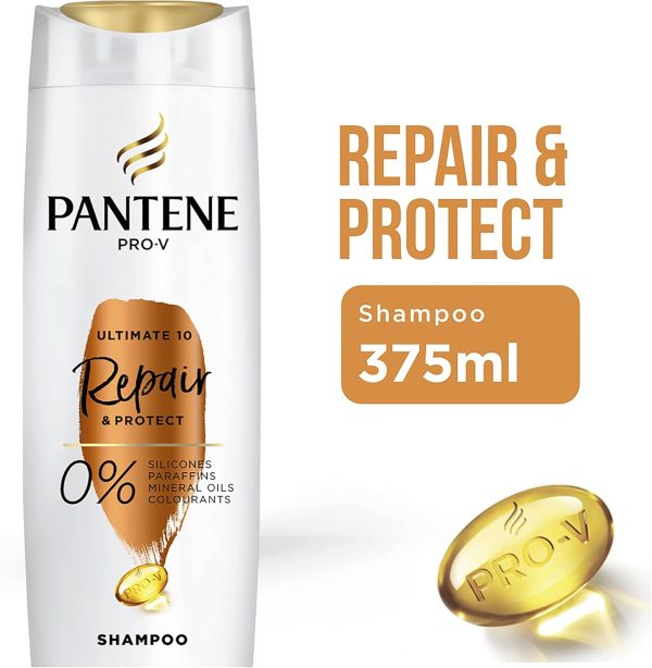 Pantene Pro-V Ultimate 10 Repair and Protect Shampoo, Stengthening for Damaged Hair 375ml - Image 2