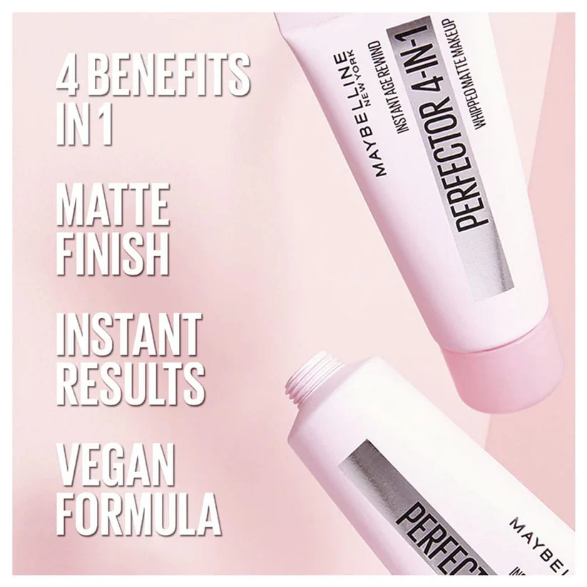 Maybelline Instant Anti Age Perfector 4-In-1 Whipped Matte Makeup 00 Fair/Light 30ml - Image 2