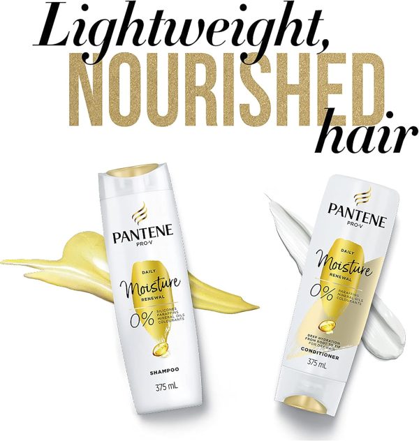 Pantene Pro-V Daily Moisture Renewal Condtioner, Moisturising Conditioner For Dry Hair 375ml - Image 2