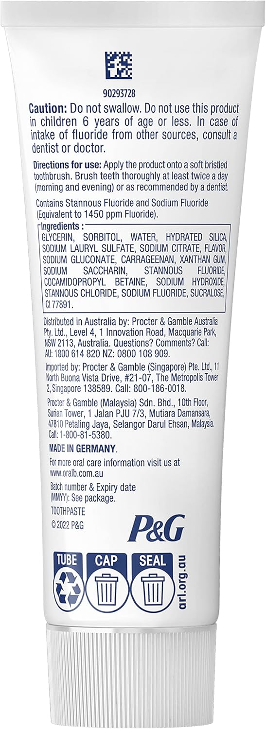 Oral-B Dental Science Enamel Densify Daily Protection Toothpaste 95g - Image 7