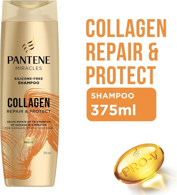 Pantene Miracles Collagen Repair and Protect Silicone-Free Shampoo 375 ml - Image 6