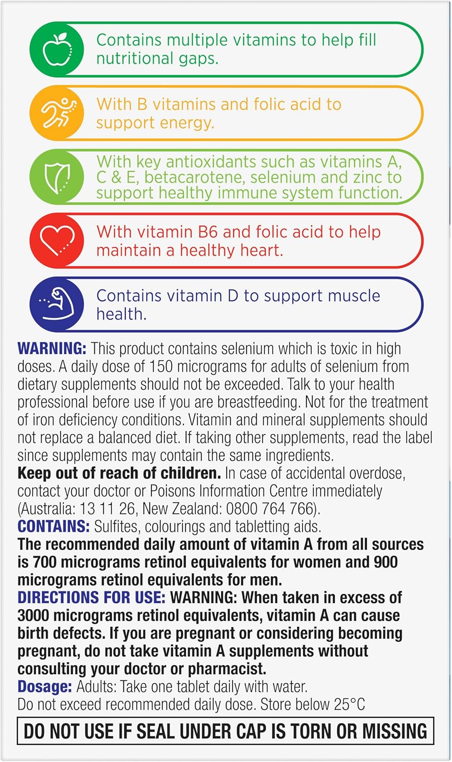 Centrum For Men, Multivitamin with Vitamins & Minerals to Support Energy, Immunity, Heart Health & Muscle Function, 60 Tablets - Image 2