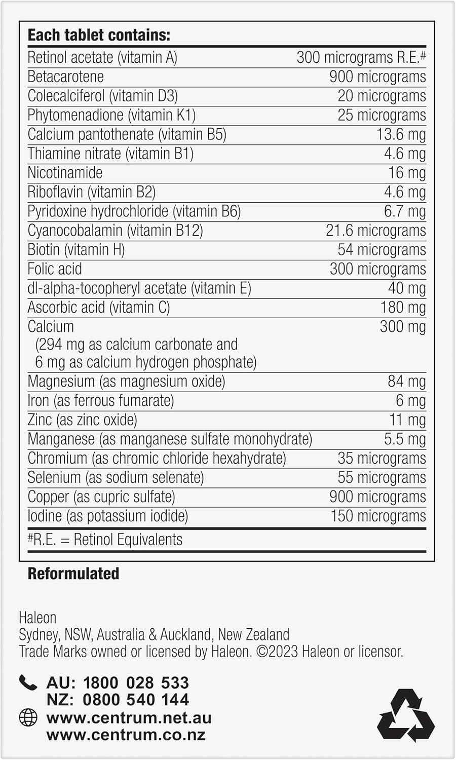 Centrum For Men, Multivitamin with Vitamins & Minerals to Support Energy, Immunity, Heart Health & Muscle Function, 60 Tablets - Image 3