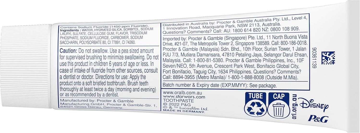Oral-B Kids Clean Star Wars 6+ Years Mild Mint Toothpaste 92g - Image 4