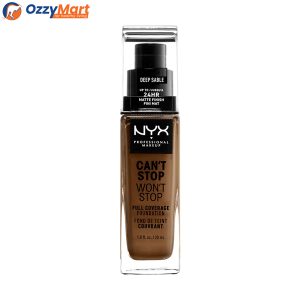 NYX Can't Stop Won't Stop Full Coverage Foundation Deep Sable 30ml
