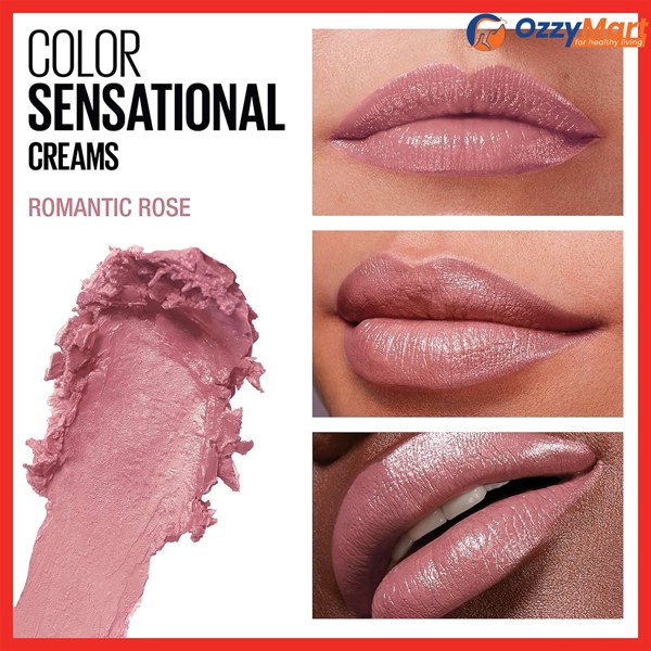 Maybelline New York Color Sensational The Creams Lipstick - Romantic Rose 450 - Image 2