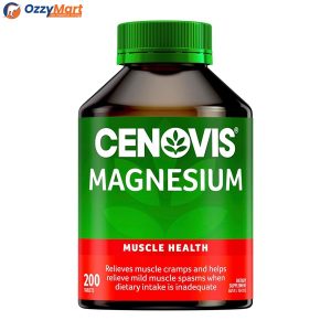 Cenovis Magnesium Tablets 200 - Relieves Muscle Cramps & helps reduce Mild Muscle Spasms, When Dietary Intake Is Inadequate - Supports Bone Health
