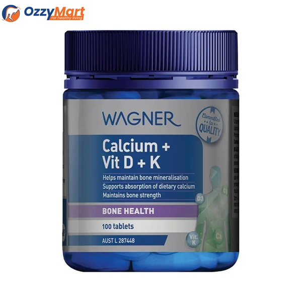 Wagner Calcium + Vitamin D + K 100 Tablets - Image 2