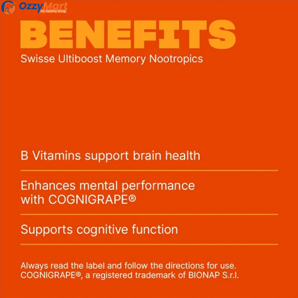 Swisse Ultiboost Memory Nootropics 60 Tabs - Image 6
