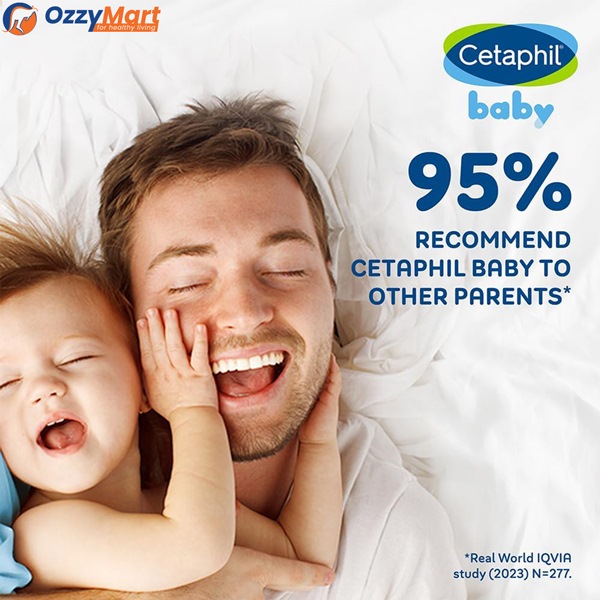 Cetaphil Baby Moisturising Bath & Wash 400ml, For Gentle Cleansing of Delicate Skin, Tear Free, Soap Free, Hypoallergenic, pH balanced, With Aloe Vera & Almond Oil, Dermatologically Tested - Image 2